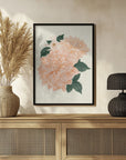 Plakat - Pink Dahlia on Cream