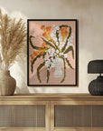 Poster - Floral contemporary still life peach fuzz