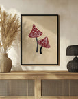 Poster - Iced mushrooms red/tan