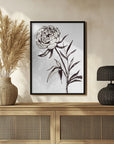 Poster - Loose peony ink sketch