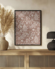 Plakat - Cabincore Scene Pattern - Mocha Mousse
