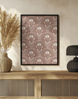 Plakat - Boho Orchid Tiles Pattern