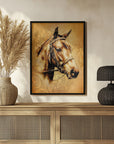 Plakat - Horse Sepia Illustration 31