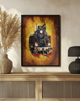 Plakat - Train Sepia Illustration 54