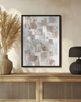 Poster - Abstract Brown Cubes