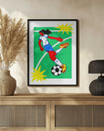 Plakat - Dynamic Soccer Kick