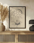 Plakat - Vintage Soccer Ball Patent
