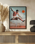 Plakat - Leaping Soccer Player