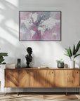 Plakat - Detailed world map with cities Taliessa