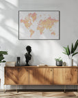 Plakat - Amanda world map silhouette