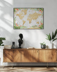 Plakat - Blythe world map silhouette