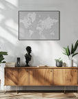 Plakat - Hart world map in Spanish