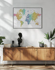 Plakat - Jude world map in Spanish