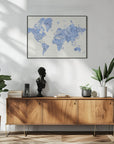 Plakat - Parlan high detail world map