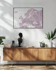 Plakat - Purple detailed map of Europe