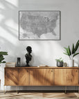 Poster - Highly detailed map of the United States Jimmy