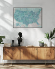 Plakat - Highly detailed map of the United States, Harriet