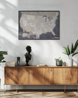Poster - Highly detailed map of the United States, Glyn