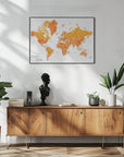 Plakat - Explore world map with cities, Carlotta