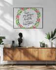 Poster - Watercolor wreath with holiday wishes