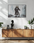 Plakat - Bear on bike