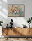 Plakat - Cat Animal Vintage Art Illustration Wallart 01