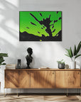 Plakat - Lime Green with Black Splash