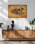 Plakat - Train Sepia Illustration 13
