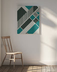 Canvas - Geometric Teal