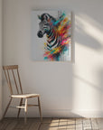 Canvas - Colorful Zebra