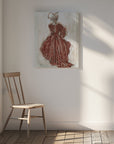 Canvas - Woman In A Red Striped Dress