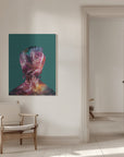 Canvas - Frida floral silhouette portrait - Admen.dk