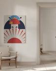 Canvas - Geisha Girl Retro Minimalist Design - Admen.dk