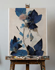 Canvas - Blue Dry Flowers - Admen.dk