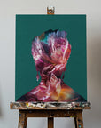 Canvas - Frida floral silhouette portrait - Admen.dk