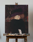 Canvas - Dame Mit Hut Und Federboa - Gustav Klimt - Admen.dk