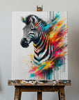 Canvas - Colorful Zebra