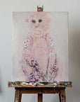 Canvas - Small Pink Monkey