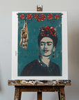 Canvas - Frida with Monkey - Admen.dk