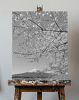 Canvas - Charming view of Mount Fuji with cherry blossoms - Admen.dk