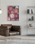 Plakat - Arleth ranunculus bouquet in warm pink