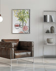 Plakat - Vase, teacup, and rose