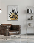 Poster - Tropical sun and palm leaf
