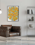 Poster - Gold accented California poppies