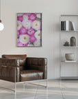 Poster - Scattered ranunculus in pink I