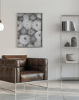Plakat - Scattered ranunculus grayscale II