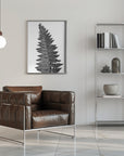 Plakat - Gray fern leaf