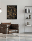 Poster - Nanette bouquet in gold and black