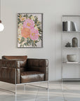 Poster - Nanette floral art in pastels