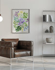 Plakat - Culinary herbs in vintage gray